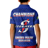 Stormers South Africa Rugby Polo Shirt We Are The Champions URC African Pattern - Wonder Print Shop