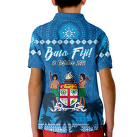 Bula Fiji Day Polo Shirt Fijian Tapa with Palm Tree 52nd Anniversary LT13 - Wonder Print Shop