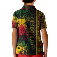 Custom Ethiopia Lion Reggae Polo Shirt Ethiopian Cross LT13 - Wonder Print Shop