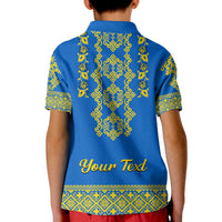 Custom Ukraine Polo Shirt Yellow Ukrainian Folk - Wonder Print Shop