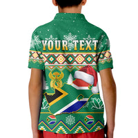 Custom South Africa Polo Shirt Christmas King Protea Geseende Kersfees - Wonder Print Shop