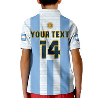 (Custom Text And Number) Argentina Football Polo Shirt World Cup La Albiceleste 3rd Champions Proud - Wonder Print Shop