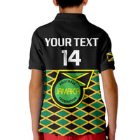 (Custom Text And Number) Jamaica Football Polo Shirt Reggae Girlz 2023 Cup Of Nations Ver.01 - Wonder Print Shop