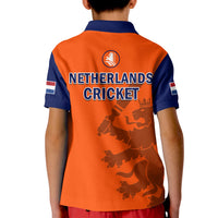 Netherlands Cricket Polo Shirt KID ODI Simple Orange Style - Wonder Print Shop
