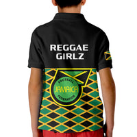 Jamaica Football Polo Shirt Reggae Girlz 2023 Cup Of Nations Ver.01 - Wonder Print Shop