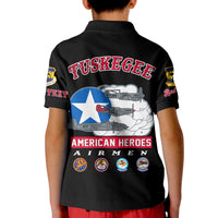 Custom Tuskegee Airmen Polo Shirt KID Red Tail Angels American Heros - Wonder Print Shop