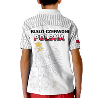 Poland Football Polo Shirt KID Polska Football 2022 White - Wonder Print Shop