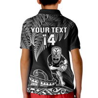 (Custom Text And Number) New Zealand Silver Fern Rugby Polo Shirt All Black Koru Maori - Wonder Print Shop