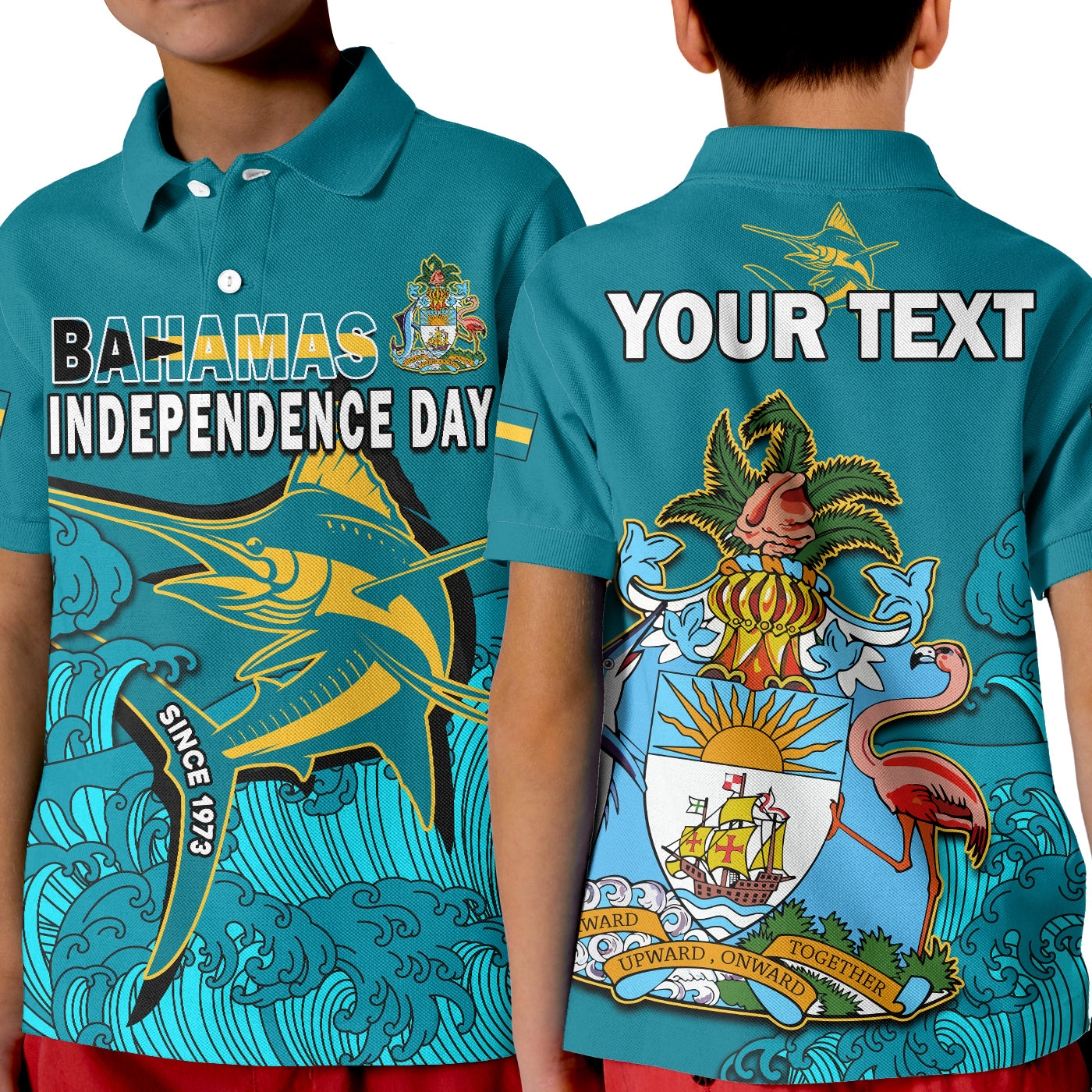 custom-personalised-bahamas-independence-day-polo-shirt-kid-blue-marlin-since-1973-style