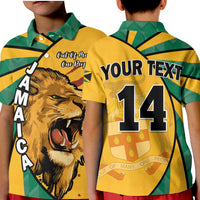 (Custom Text and Number) Jamaica Athletics Polo Shirt Jamaican Flag Mix Lion Sporty Style - Wonder Print Shop