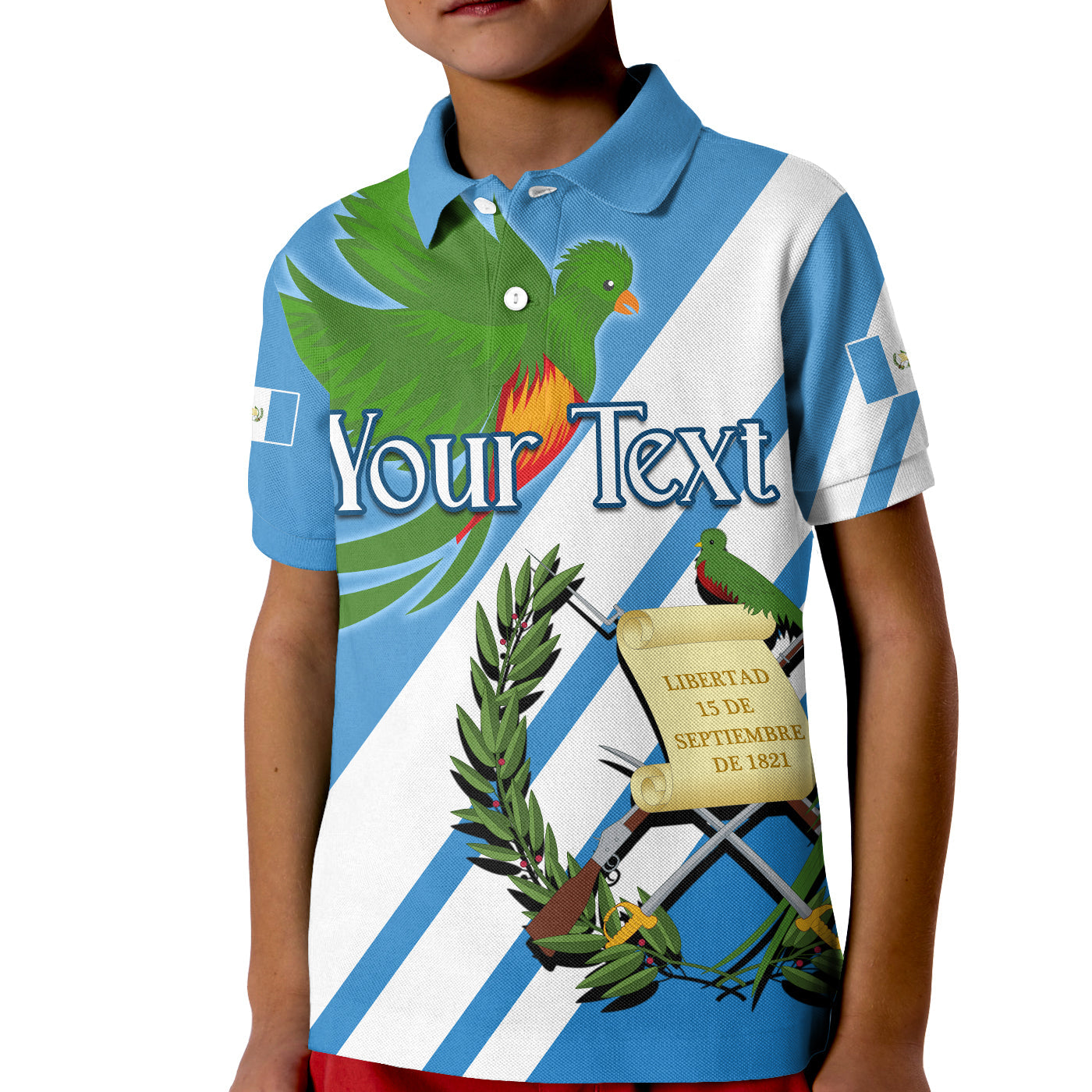 custom-personalised-guatemala-polo-shirt-kid-resplendent-quetzal-gorgeous