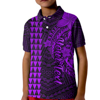 Custom Hawaii Polo Shirt KID Kakau Kanaka Maoli Combine Polynesian Shark Ver.05 - Wonder Print Shop