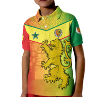 Senegal Polo Shirt Lion With Senegal Map Reggae Style - Wonder Print Shop