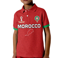 (Custom Text and Number) Morocco Football Polo Shirt Champions World Cup Soccer Proud LT13 - Wonder Print Shop