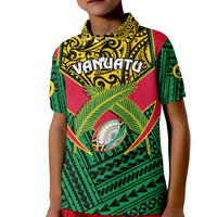 Custom Vanuatu Rugby Polo Shirt Coat Of Arms Polynesian Pattern - Wonder Print Shop