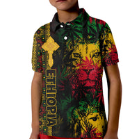 Ethiopia Lion Reggae Polo Shirt Ethiopian Cross LT13 - Wonder Print Shop