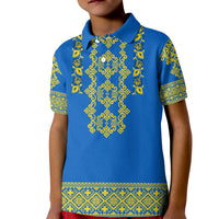 Custom Ukraine Polo Shirt Yellow Ukrainian Folk - Wonder Print Shop
