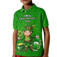 Ireland Polo Shirt Saint Patricks Day Happy Leprechaun And Shamrock - Wonder Print Shop
