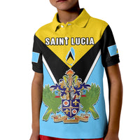 Custom Saint Lucia Polo Shirt Happy 44 Years Of Independence - Wonder Print Shop