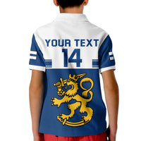 (Custom Text And Number) Finland Hockey Polo Shirt 2023 KID Come On Suomi - Wonder Print Shop