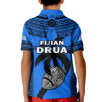 Fiji Rugby Polo Shirt KID Fijian Drua Super Polynesian Special Tapa Pattern - Wonder Print Shop