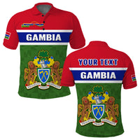 Custom Gambia Polo Shirt Happy 58th Independence Anniversary Flag Style - Wonder Print Shop