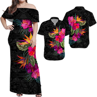 Polynesia Hibiscus Polynesian Tribal Matching Hawaiian Shirt And Dress - LT12 - Wonder Print Shop