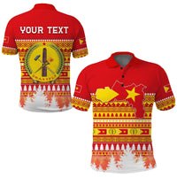 Custom Tigray Polo Shirt Merry Christmas Mix African Pattern LT13 - Wonder Print Shop