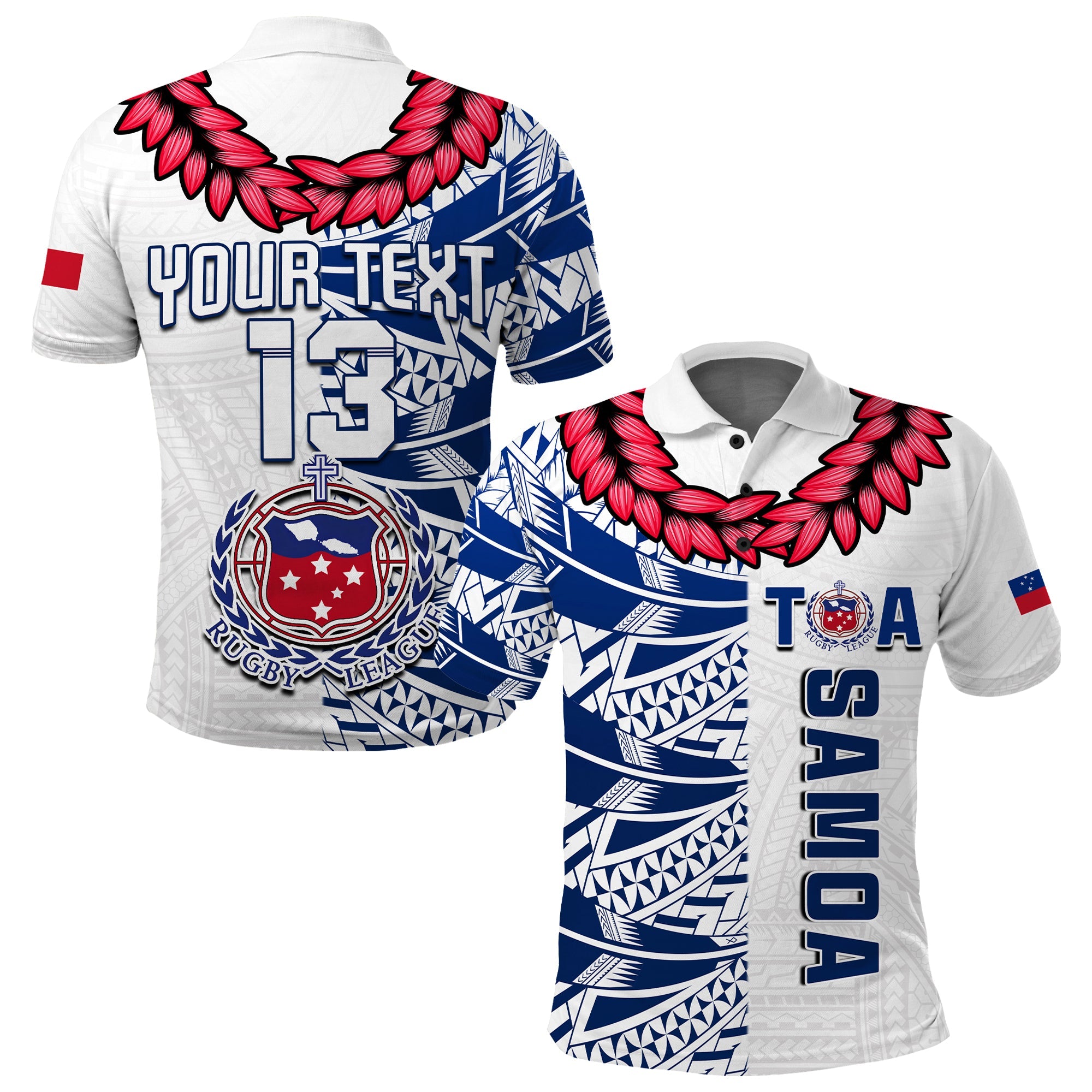 custom-personalise-text-and-number-toa-samoa-rugby-polo-shirt-siamupini-ula-fala-white