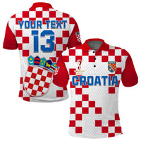 (Custom Text and Number) Croatia Football Polo Shirt Vatreni Hrvatska Champions 2022 World Cup LT13 - Wonder Print Shop