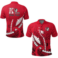 Custom Kahuku Hawaiian School Polo Shirt Enthusiasm Red Raiders LT13 - Wonder Print Shop