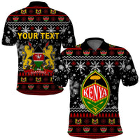 Custom Kenya Polo Shirt Christmas Shield mix African Pattern LT13 - Wonder Print Shop