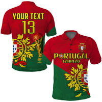 (Custom Text and Number) Portugal Football Polo Shirt Campeao Football 2022 Proud LT13 - Wonder Print Shop