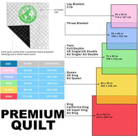 Kanaka Maoli (Hawaiian) Premium Quilt - Sea Turtle Tropical Hibiscus and Plumeria Gold - Wonder Print Shop