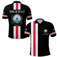 Custom Cape Verde Polo Shirt Striped Version Black LT13 - Wonder Print Shop