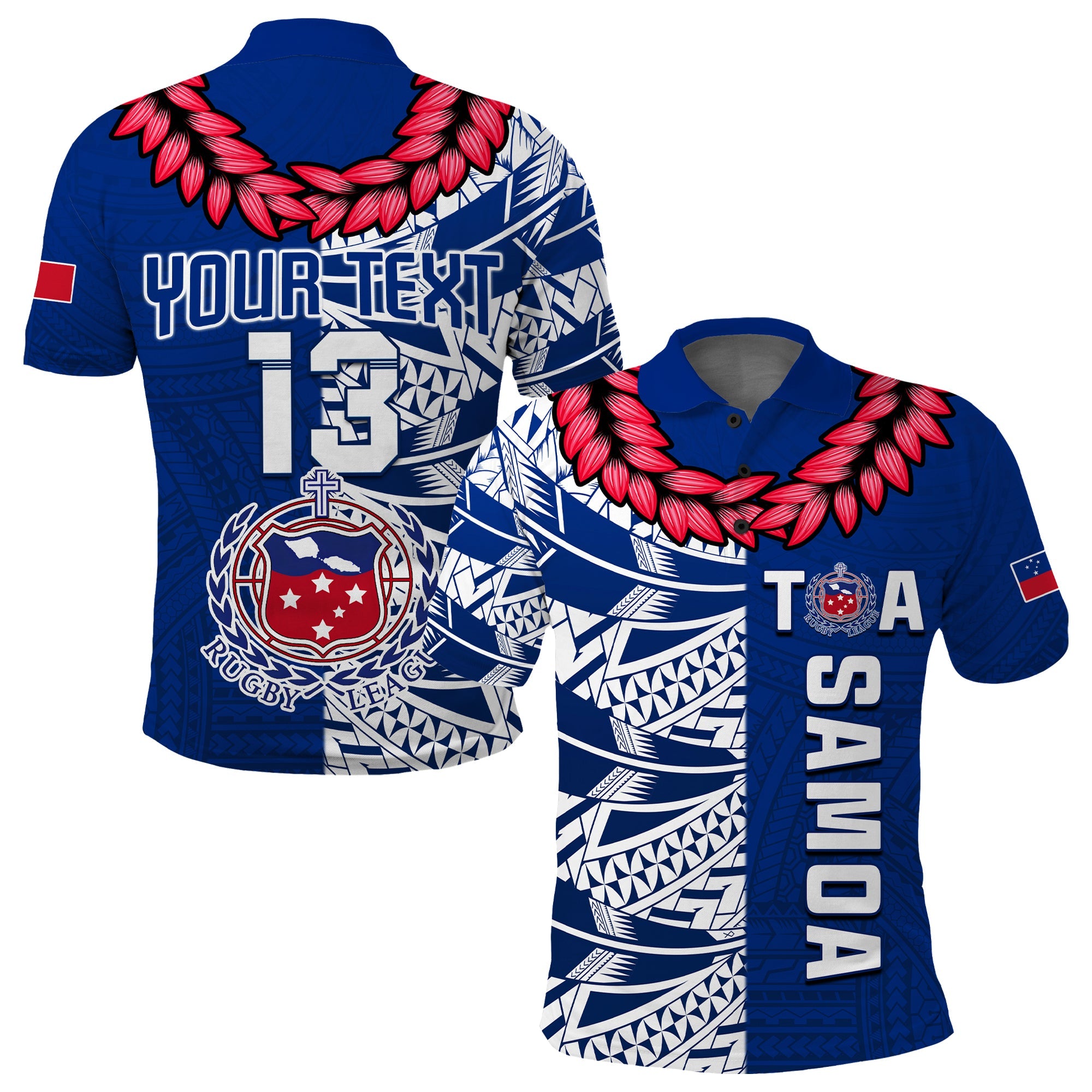 custom-personalise-text-and-number-toa-samoa-rugby-polo-shirt-siamupini-ula-fala-blue