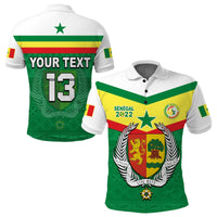 (Custom Text and Number) Senegal Polo Shirt 2022 Sporty Lions of Teranga Proud Football LT13 - Wonder Print Shop