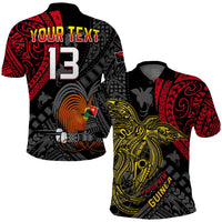 Custom Text and Number Papua New Guinea Polo Shirt Raggiana Birds Of Paradise Happy 47th Independence Day LT13 - Wonder Print Shop