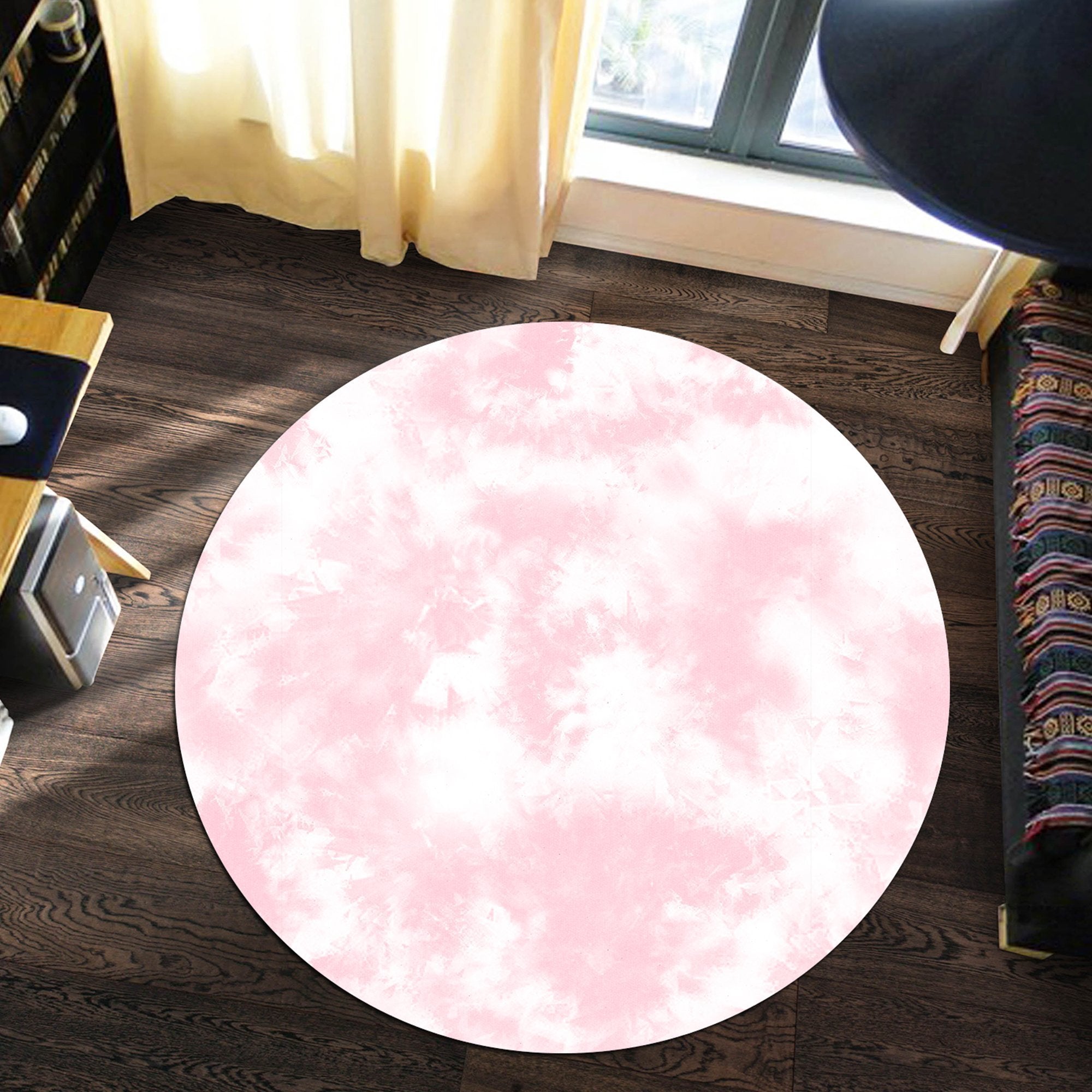 african-carpet-pink-tie-dye-round-carpet