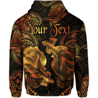 Custom Pisces Zodiac Polynesian Hoodie Unique Style Gold LT8 - Wonder Print Shop