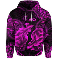 Pisces Zodiac Polynesian Hoodie Unique Style Pink LT8 - Wonder Print Shop