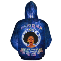 African Hoodie Pisces Queen Fleece Hoodie - Wonder Print Shop