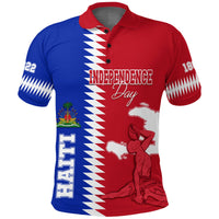Haiti Polo Shirt Independence Day Negre Marron Simple Style - Wonder Print Shop