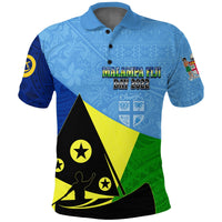 Malampa Fiji Day Polo Shirt Mix Tapa Style - Wonder Print Shop