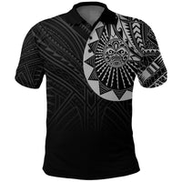 Polynesian Full Sleeve Tattoo Polo Shirt Silver Vibes - Wonder Print Shop