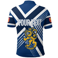 Custom Finland Ice Hockey World Championships Suomi Polo Shirt Blue Version - Wonder Print Shop