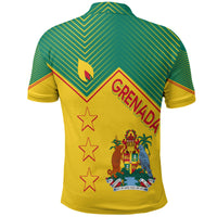 Grenada Polo Shirt Independence Day Geometric Style - Wonder Print Shop