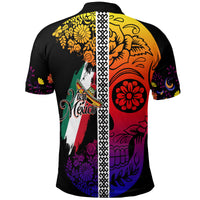 Mexican Dia de Muertos Sugar Skull Polo Shirt Viva Mexico - Wonder Print Shop
