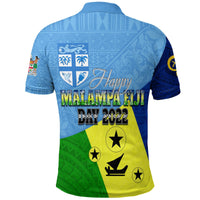 Malampa Fiji Day Polo Shirt Mix Tapa Style - Wonder Print Shop