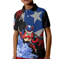 Puerto Rico Polo Shirt for Kid Soy De Aqui Como El Coqui - Wonder Print Shop